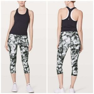 Lululemon Speed Up Crop 21" Blush Blossom Alpine White Black